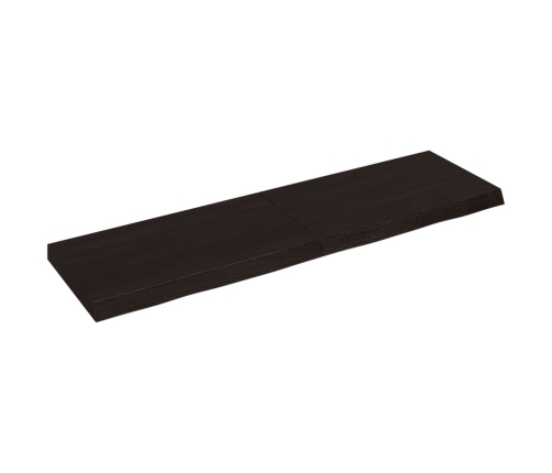 vidaXL Estante pared madera roble tratada marrón oscuro 140x40x(2-6)cm