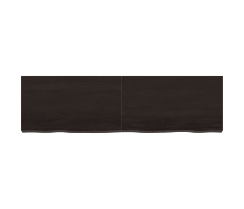 vidaXL Estante pared madera roble tratada marrón oscuro 140x40x(2-6)cm