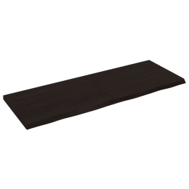 Estante pared madera roble tratada marrón oscuro 140x50x(2-4)cm