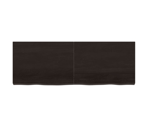 vidaXL Estante pared madera roble tratada marrón oscuro 140x50x(2-6)cm