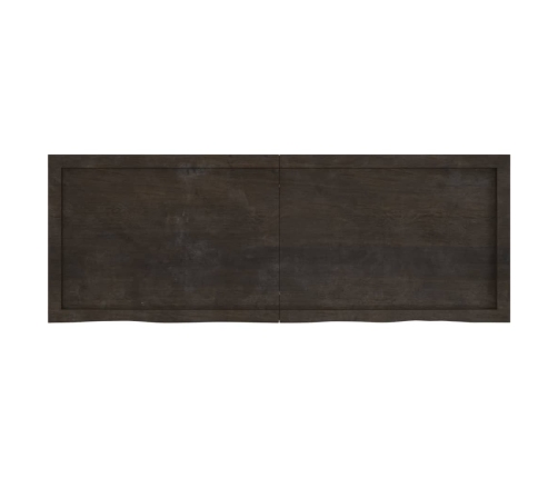 vidaXL Estante pared madera roble tratada marrón oscuro 140x50x(2-6)cm