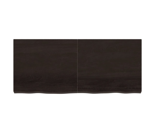 vidaXL Estante pared madera roble tratada marrón oscuro 140x60x(2-6)cm