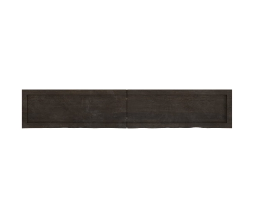 vidaXL Estante pared madera roble tratada marrón oscuro 160x30x(2-4)cm