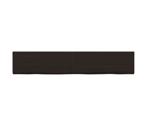 vidaXL Estante pared madera roble tratada marrón oscuro 160x30x(2-6)cm