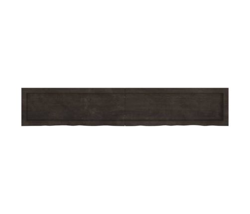 vidaXL Estante pared madera roble tratada marrón oscuro 160x30x(2-6)cm