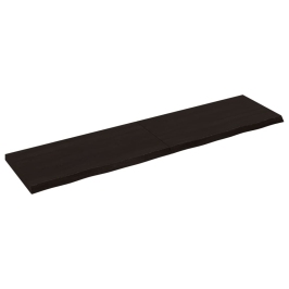 Estante pared madera roble tratada marrón oscuro 160x40x(2-4)cm