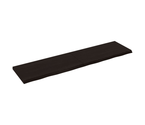 vidaXL Estante pared madera roble tratada marrón oscuro 160x40x(2-4)cm