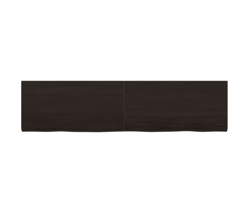 vidaXL Estante pared madera roble tratada marrón oscuro 160x40x(2-4)cm