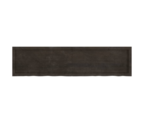 vidaXL Estante pared madera roble tratada marrón oscuro 160x40x(2-4)cm