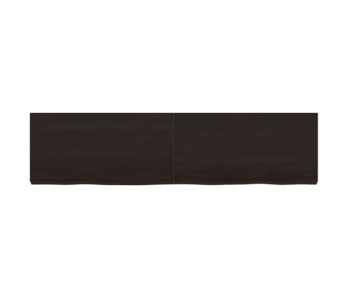 Estante pared madera roble tratada marrón oscuro 160x40x(2-6)cm