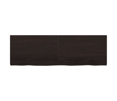 vidaXL Estante pared madera roble tratada marrón oscuro 160x50x(2-4)cm