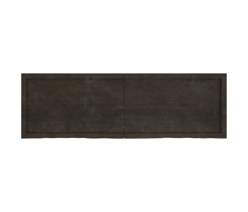 vidaXL Estante pared madera roble tratada marrón oscuro 160x50x(2-4)cm