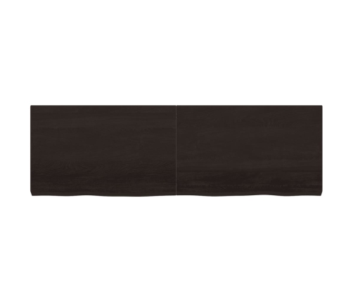 vidaXL Estante pared madera roble tratada marrón oscuro 160x50x(2-6)cm