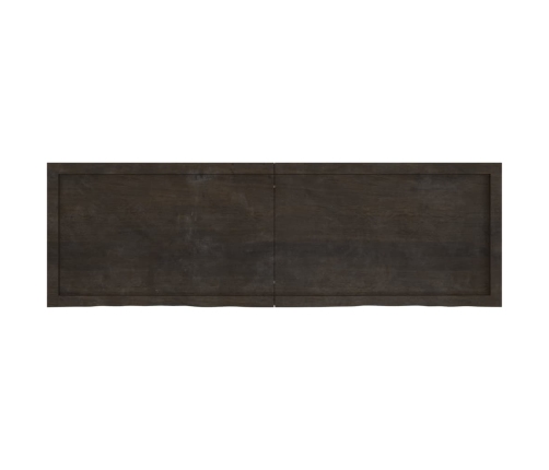 vidaXL Estante pared madera roble tratada marrón oscuro 160x50x(2-6)cm