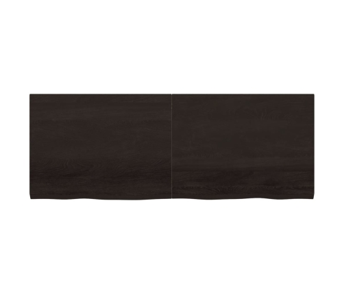 Estante pared madera roble tratada marrón oscuro 160x60x(2-4)cm