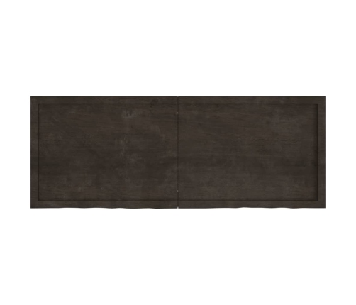 Estante pared madera roble tratada marrón oscuro 160x60x(2-4)cm