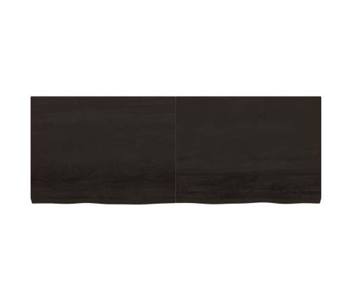 Estante pared madera roble tratada marrón oscuro 160x60x(2-6)cm