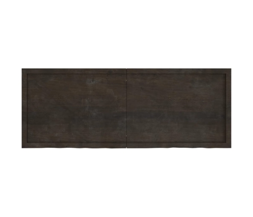 Estante pared madera roble tratada marrón oscuro 160x60x(2-6)cm