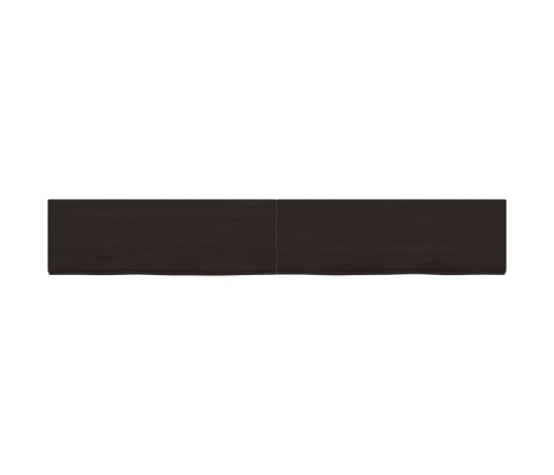 vidaXL Estante pared madera roble tratada marrón oscuro 180x30x(2-6)cm