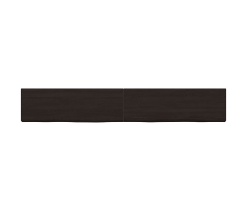 vidaXL Estante pared madera roble tratada marrón oscuro 180x40x(2-4)cm