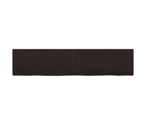 vidaXL Estante pared madera roble tratada marrón oscuro 180x40x(2-6)cm