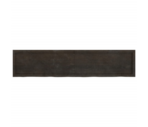 vidaXL Estante pared madera roble tratada marrón oscuro 180x40x(2-6)cm