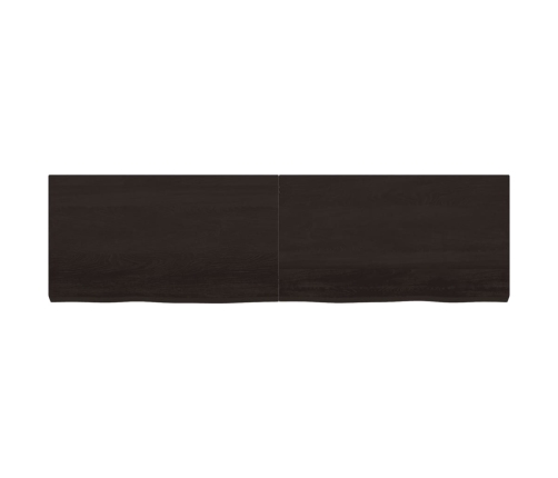 Estante pared madera roble tratada marrón oscuro 180x50x(2-6)cm