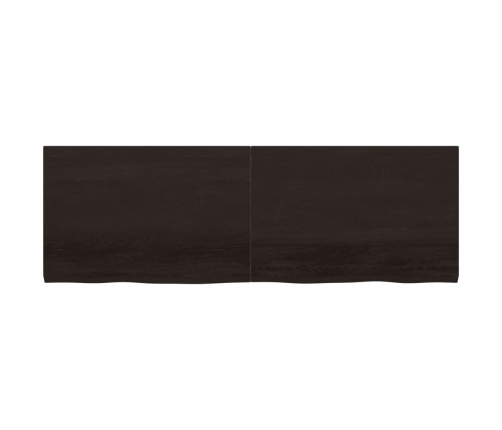 Estante pared madera roble tratada marrón oscuro 180x60x(2-4)cm