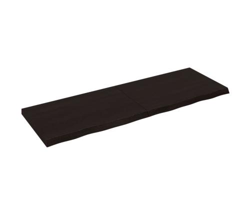 vidaXL Estante pared madera roble tratada marrón oscuro 180x60x(2-6)cm