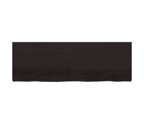 vidaXL Estante pared madera roble tratada marrón oscuro 180x60x(2-6)cm