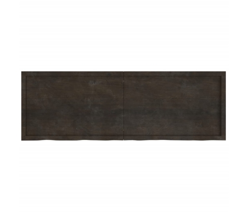 vidaXL Estante pared madera roble tratada marrón oscuro 180x60x(2-6)cm