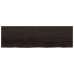 Estante pared madera roble tratada marrón oscuro 200x60x(2-6)cm