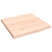 Tablero de mesa madera maciza roble borde natural 40x40x2 cm