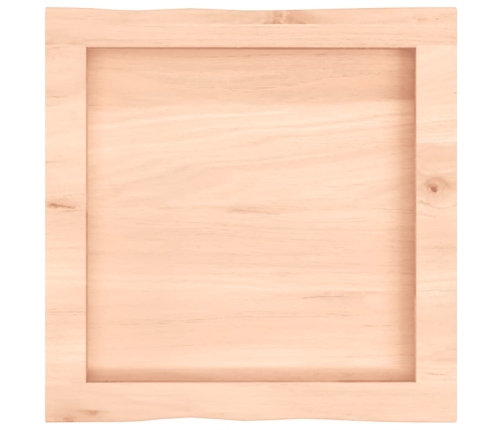 Tablero de mesa madera maciza borde natural 40x40x(2-4) cm