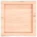 Tablero de mesa madera maciza borde natural 40x40x(2-6) cm