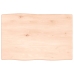 Tablero de mesa madera maciza roble borde natural 60x40x2 cm