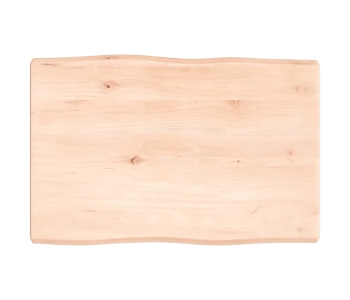 Tablero de mesa madera maciza borde natural 60x40x(2-4) cm