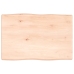 Tablero de mesa madera maciza borde natural 60x40x(2-4) cm