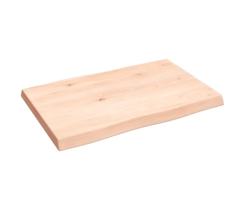 Tablero de mesa madera maciza borde natural 60x40x(2-4) cm