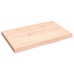 Tablero de mesa madera maciza borde natural 60x40x(2-4) cm