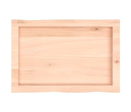 Tablero de mesa madera maciza borde natural 60x40x(2-4) cm