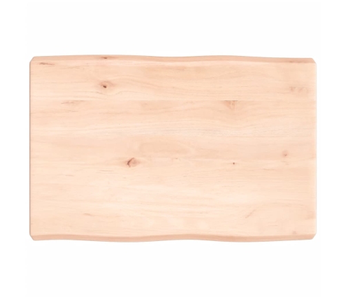 Tablero de mesa madera maciza borde natural 60x40x(2-6) cm