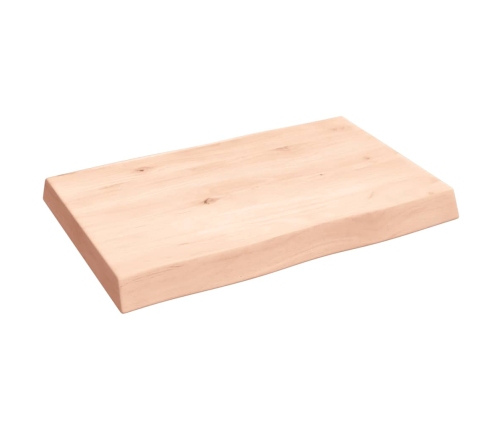 Tablero de mesa madera maciza borde natural 60x40x(2-6) cm