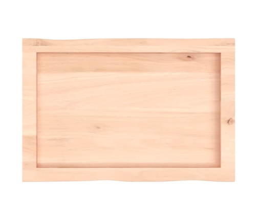 Tablero de mesa madera maciza borde natural 60x40x(2-6) cm