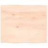 Tablero de mesa madera maciza roble borde natural 60x50x2 cm