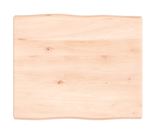 Tablero de mesa madera maciza borde natural 60x50x(2-4) cm