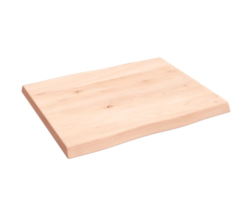 Tablero de mesa madera maciza borde natural 60x50x(2-4) cm