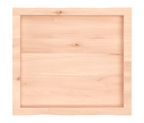 Tablero de mesa madera maciza borde natural 60x50x(2-4) cm