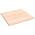 Tablero de mesa madera maciza roble borde natural 60x60x2 cm