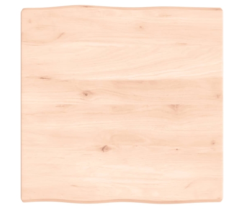 Tablero de mesa madera maciza borde natural 60x60x(2-4) cm